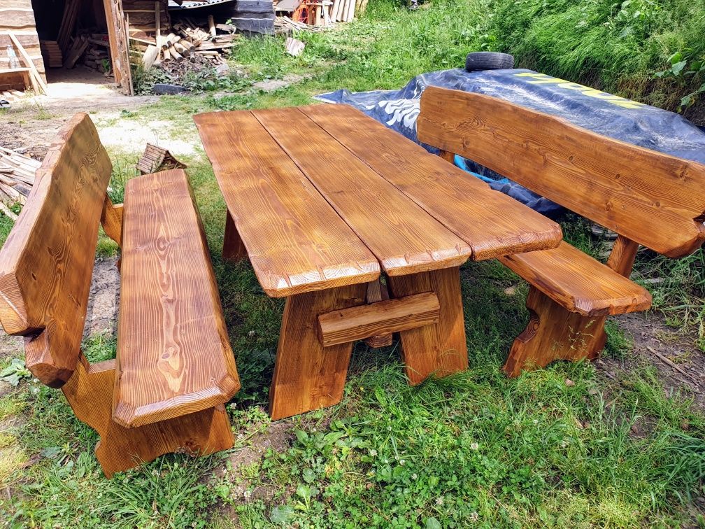 Meble ogrodowe masywne 5cm lakierobejca producent dostawa
