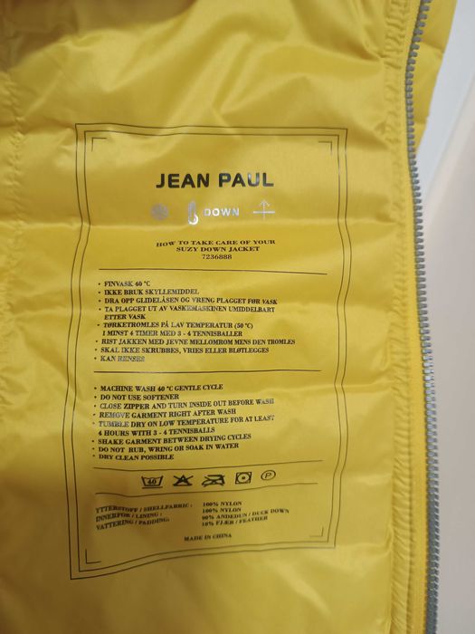 Kurtka damska żółta pikowana wiosna przejściowa Jean Paul M