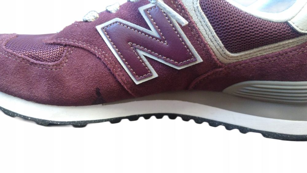 New Balance 42,5 Buty Męskie Ml574Evm Bordowe Sneakersy Skórzane T783
