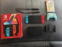 Nintendo Switch OLED + Mario Party + Pad