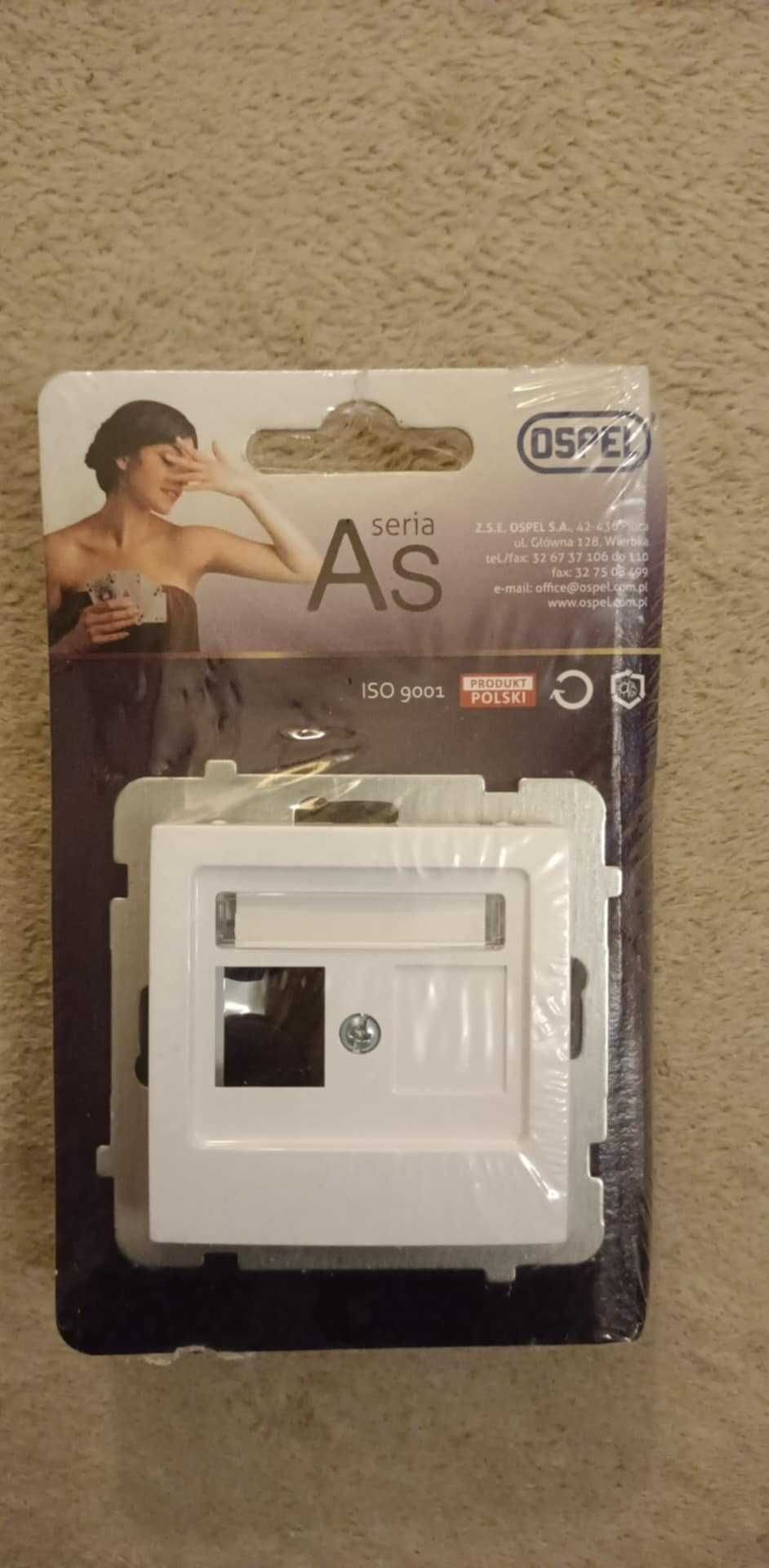 Obudowa gniazda pojedynczego Keystone, prosta Biały - GPK-1G/p/00 As
