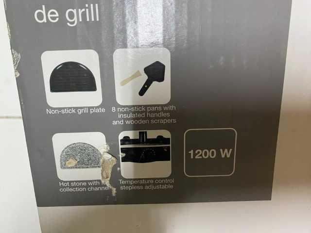 Grelhador com Pedra de Aquecer 1200W