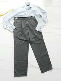 Spodnie męskie dla Pana eleganckie wiskoza szare na kant L  82 - 84