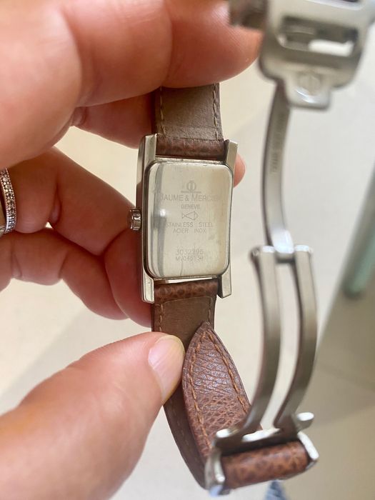 Relógio Baume Mercier Hampton feminino com pulseira de pele original