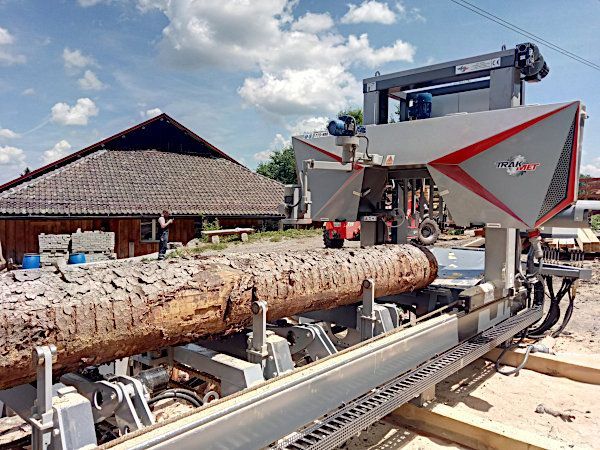 Trak taśmowy wysokowydajny koła 800mm piła60mm średnica 140cm TRAK-MET