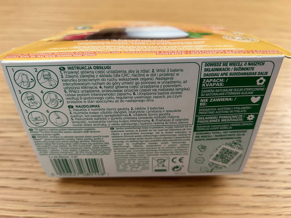 Odświeżacz powietrza AIR WICK aroma mist happiness dyfuzor + wkład