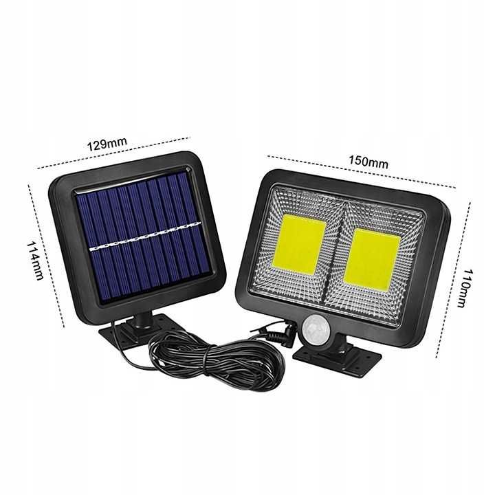 Lampa uliczna 2200 W 100 lm zasilanie solarne