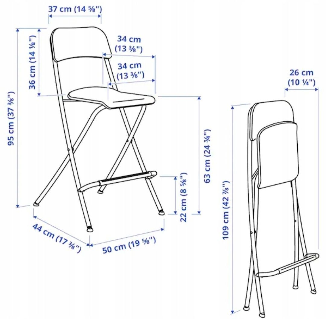 Taboret skladany Ikea 
Taboret składany z oparciem
Taboret składany z