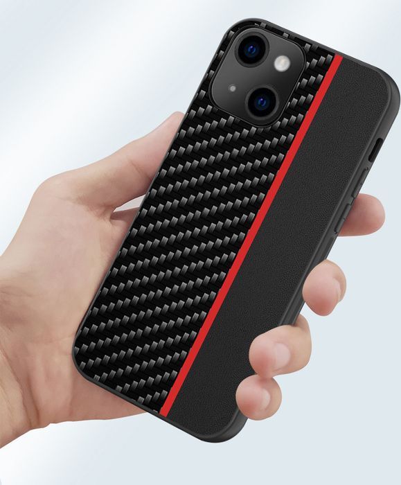 Tel Protect Carbon Case Do Iphone 13 Pro Czarny Z Czerwonym Paskiem