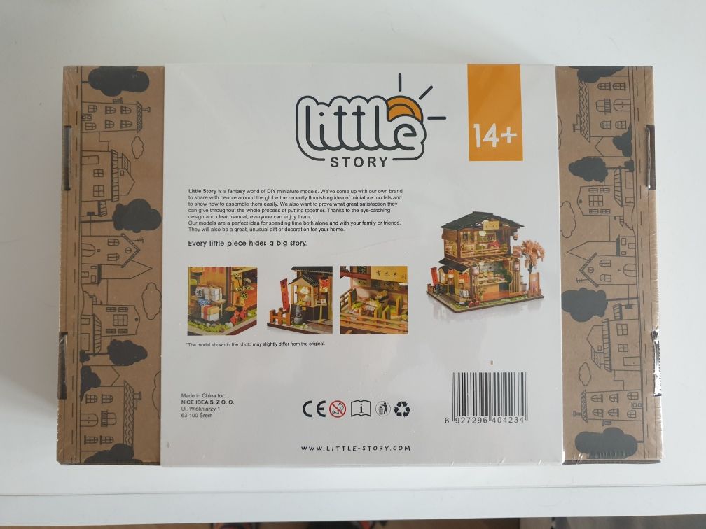 Little Story Sushi House składany drewniany model puzzle 3D DIY