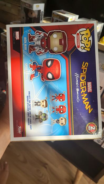 Iron man Spiderman  funko pop duopack. Vaulted. Unikat