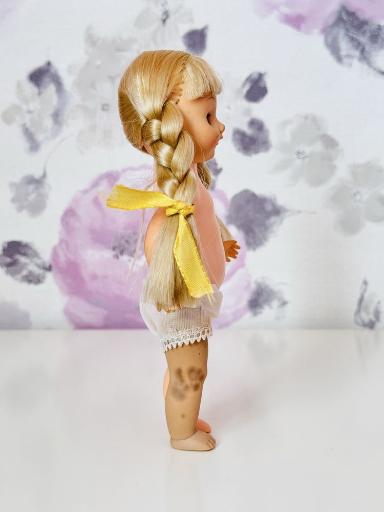 Stara sygnaturowana lalka, ruchome oczy, vintage