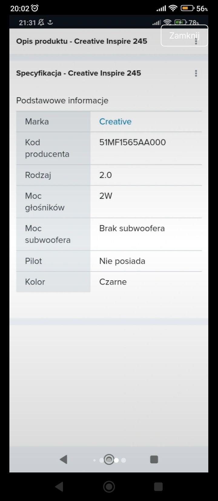 Głośniki Creative