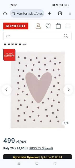 NOWY ŚLICZNY dywan komfort 230x160cm moeciutki