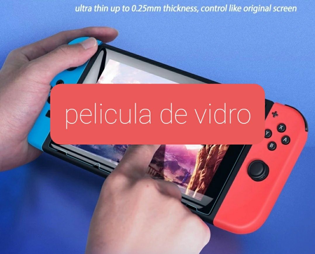 Película de vidro para proteção de ecrã Nintendo Switch