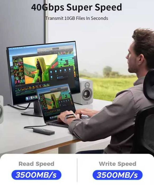 Зовнішня кишеня ORICO CNM2-U4 - 40Gbps USB4 для M.2 NVMe SSD