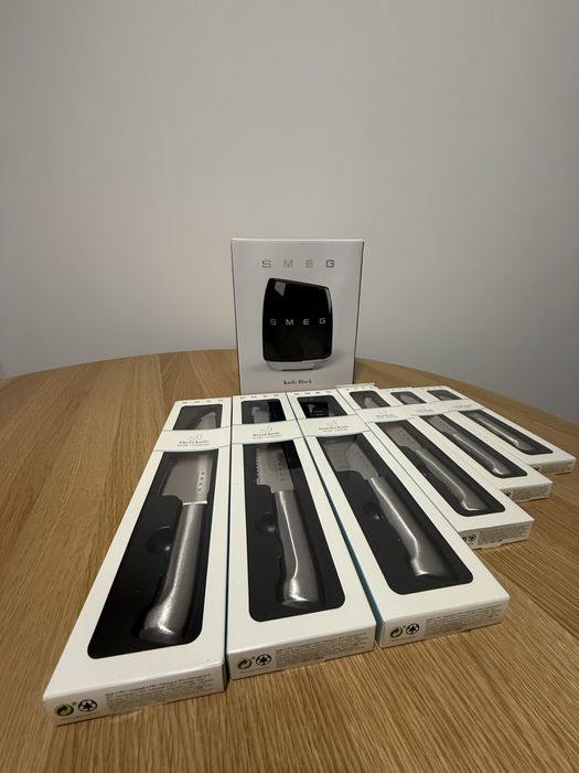 Bloco com 6 facas SMEG novo/embalado