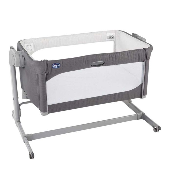 Łóżko Chicco NEXT2ME MAGIC MOON GREY+Karuzela+Projektor