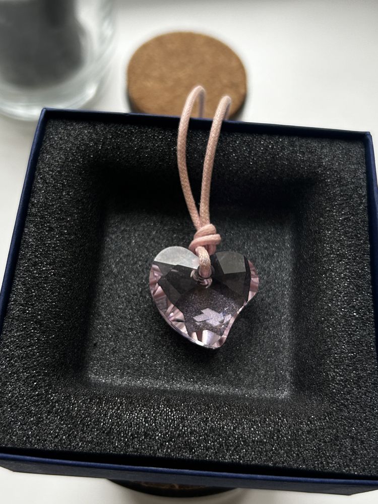 Підвіска кулон Swarovski Pink Crystal Jewelry LOVE Heart.