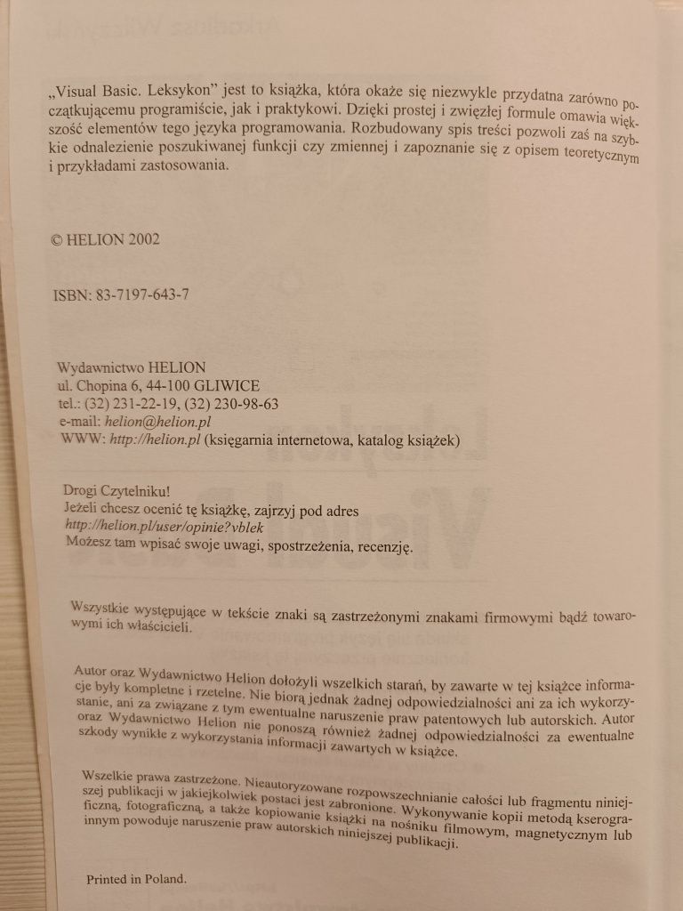 Visual Basic - Arkadiusz Wilczyński