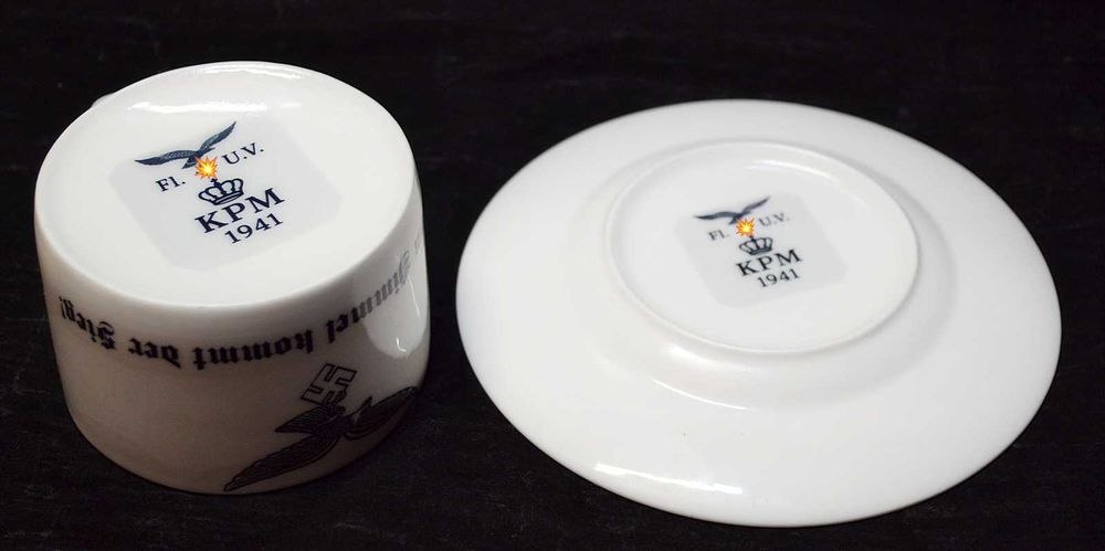 Рейх. Вермахт. Кавовий набір (чашка + блюдце) з символікою Люфтваффе