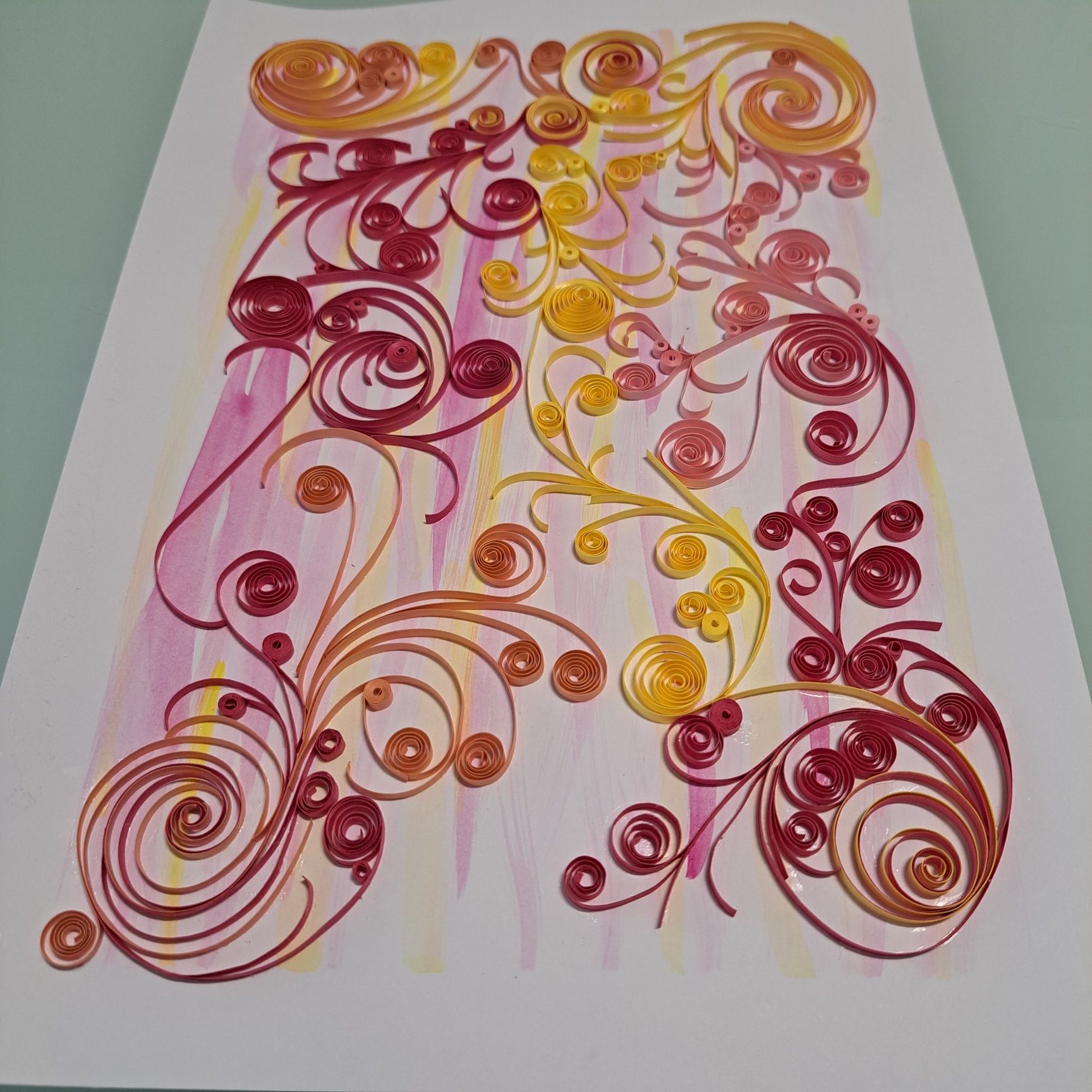 Quadro tecnica Quilling artesanal