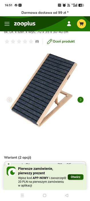 Rampa podest dla psa