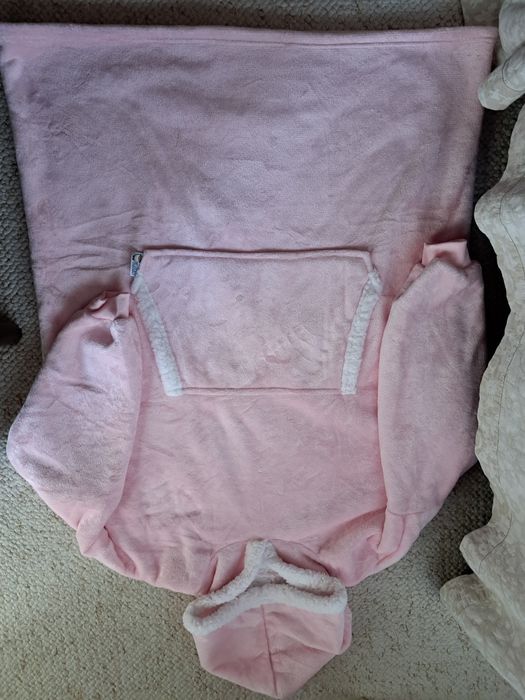 Ciepła tunika/koszula nocna z kapturem L/XL