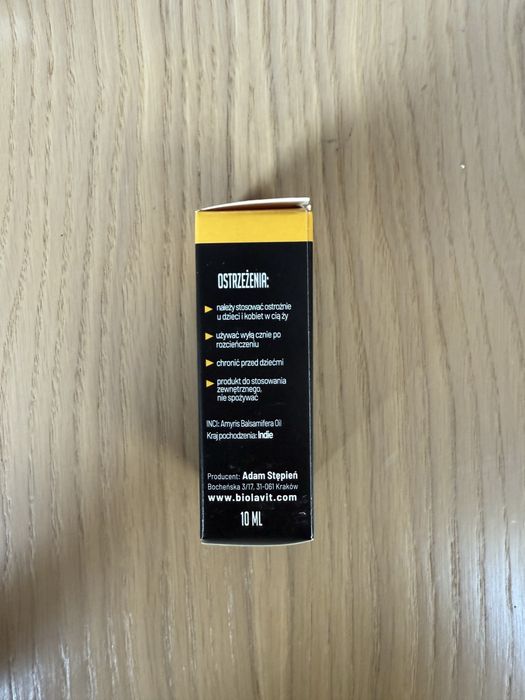 Olejek amyrisowy, drzewo sandałowe 4 szt po 10ml