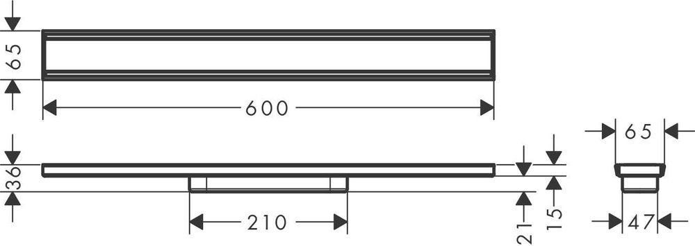 RainDrain Match Sistema de Escoamento Linear Duche 600 – Novo