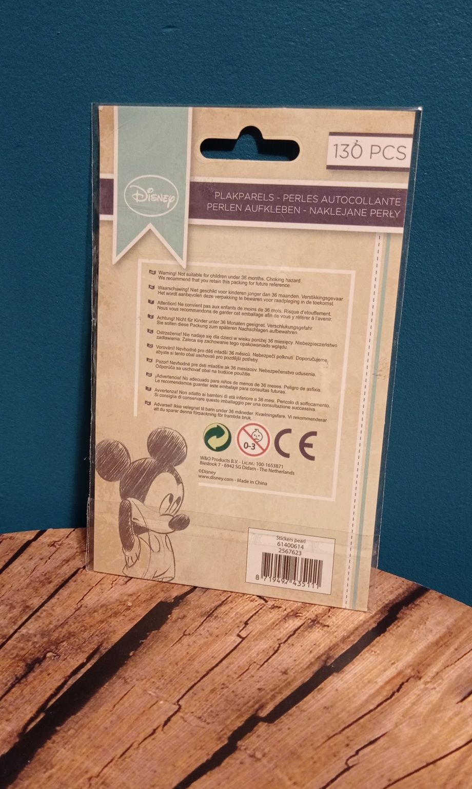 Scrapbooking Disney 130 naklejanych perełek perły samoprzylepne