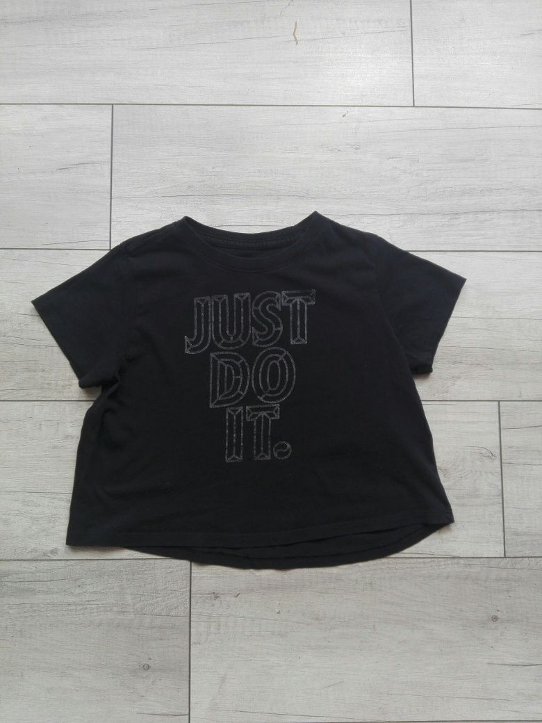 Nike just do it oryginalny t-shirt koszulka crop top rozm 146-152