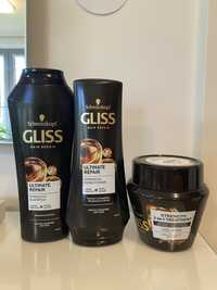 Zestaw kosmetykow Schwarzkopf Gliss Repair szampon odżywka i maska