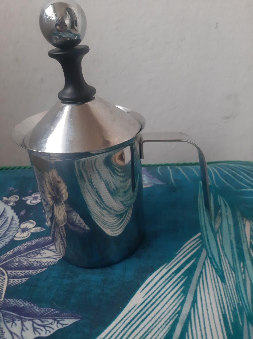 Spieniacz do mleka, dzbanek do spieniania mleka stalowy 400 ml
