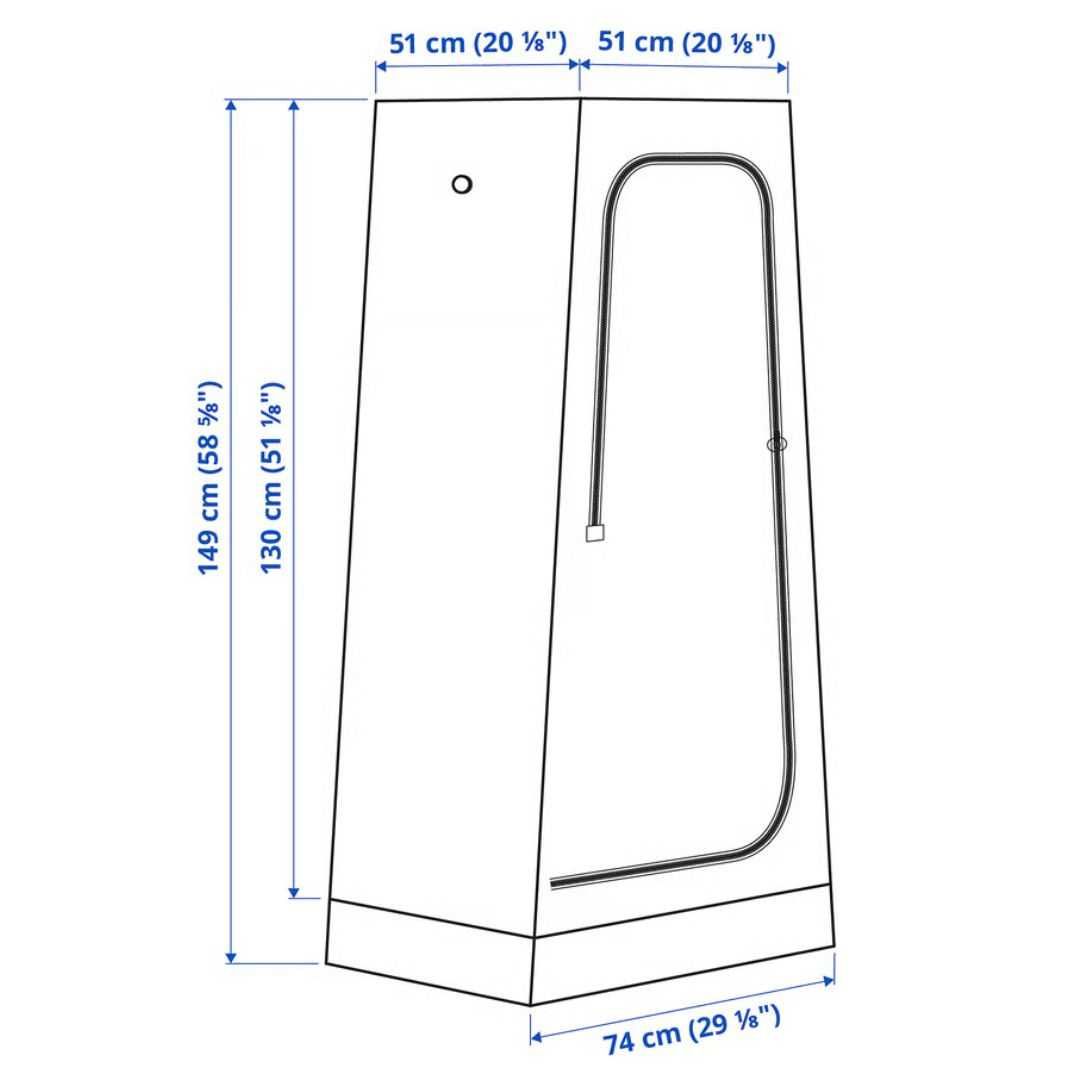 Roupeiro IKEA VUKU Novo e Selado – 74×51×149 cm
