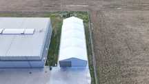 Hala namiotowa 10x25x4m stalowa dach pneumatyczny magazyn