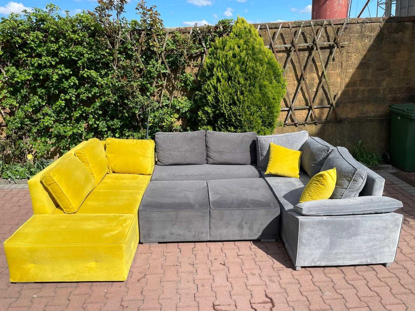 Narożnik z funkcją spania Typu U - 323 x 200 cm - w dobrym stanie