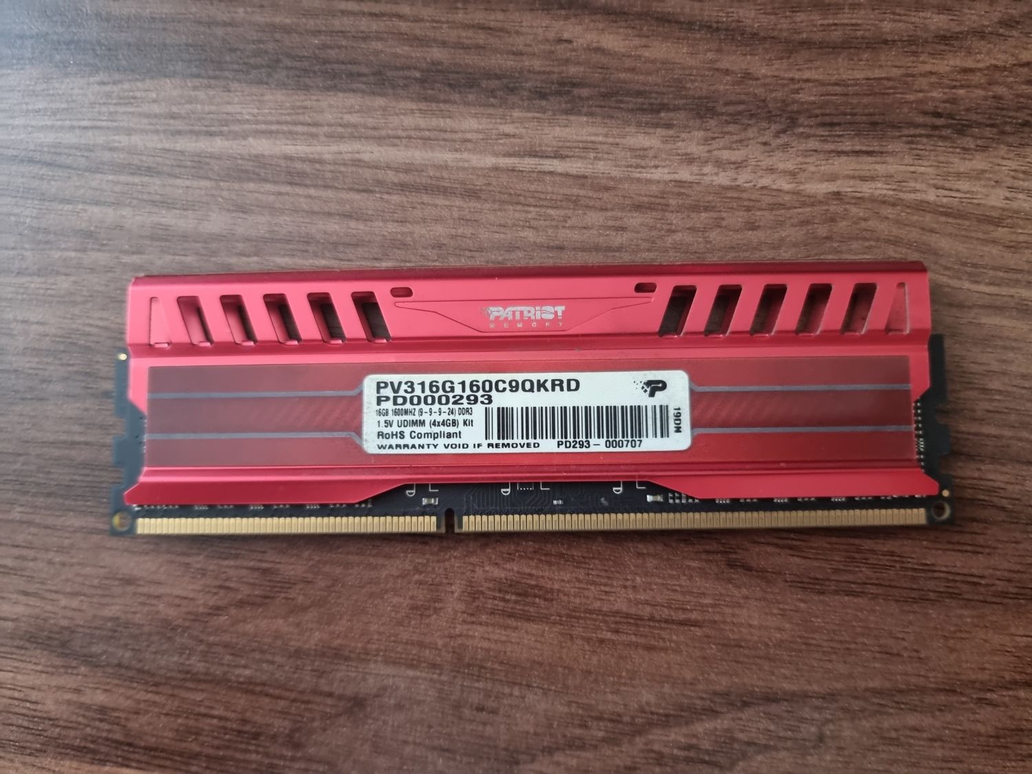 Пам'ять Patriot Viper DDR3 4Gb 1600MHz