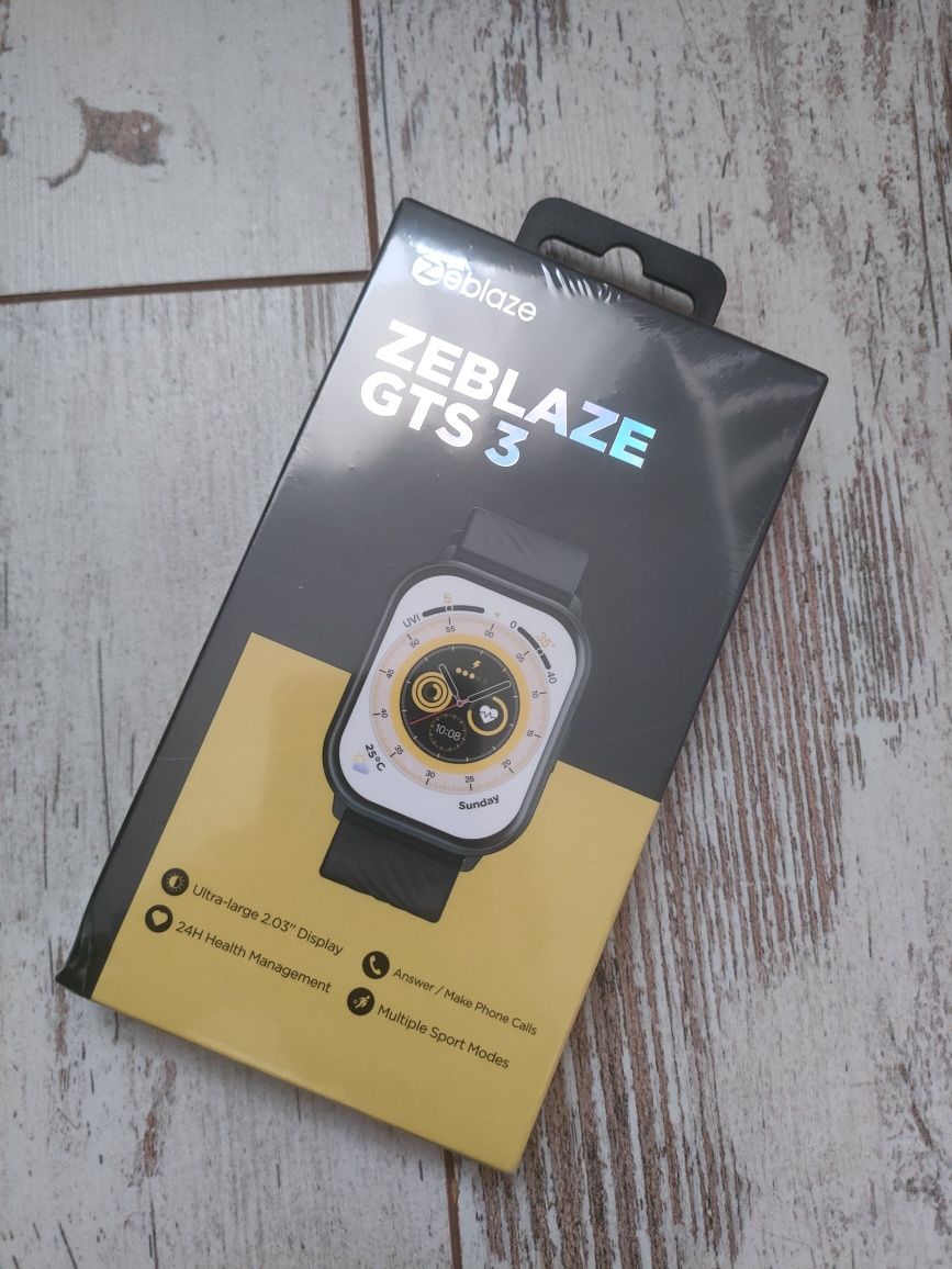 Nowy smartwatch zeblaze GTS 3 zafoliowany czarny