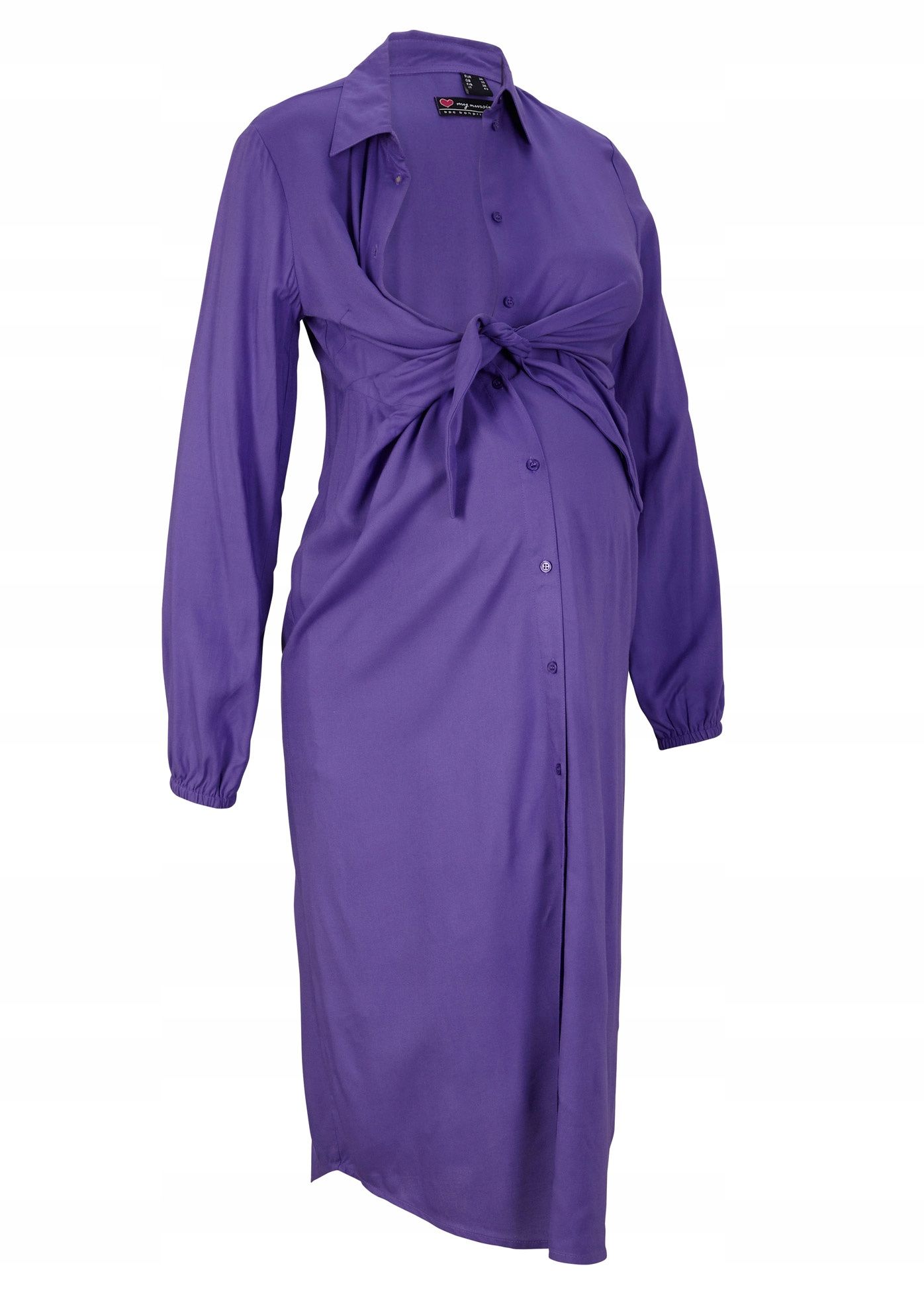 B.P.C ciążowa sukienka koszulowa fioletowa 36/38.