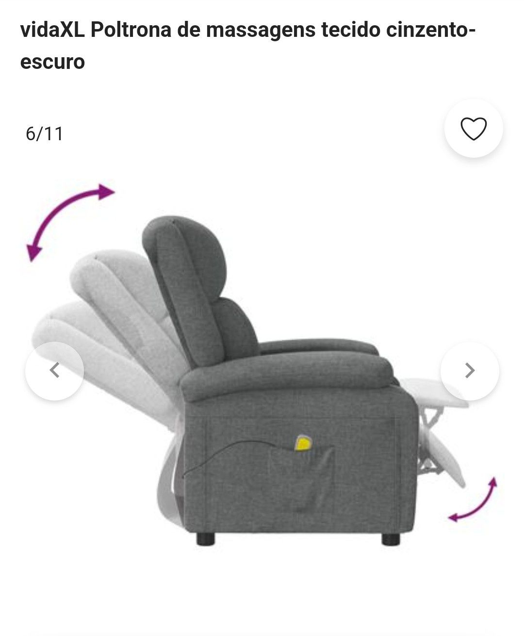 Cadeira de massagens 3 posições