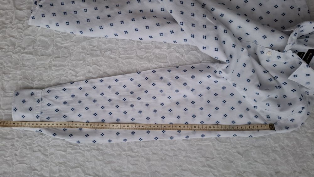 Massimo Dutti. Koszula męska taliowana. Len z bawełną.