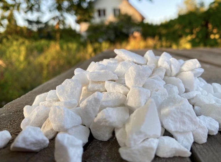 ŚNIEŻNOBIAŁY GRECKI Otoczak - I GATUNEK Grys Kamień Ogród Akwarium