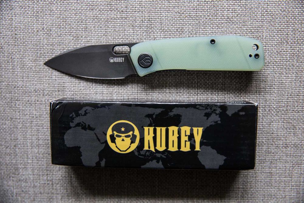 Nóż składany Kubey Hyde Jade G10, Dark Stonewashed 14C28N