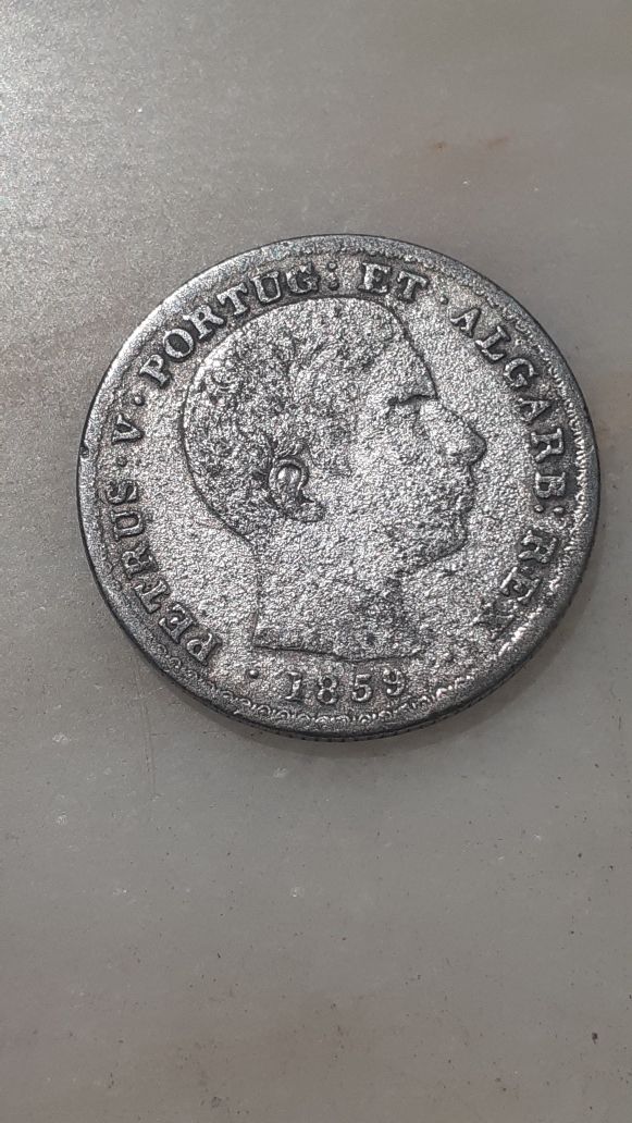 Moeda 500 réis 1859 D. Pedro V
