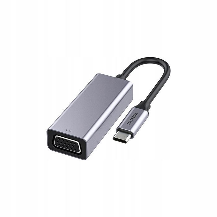 Adapter Przejściówka Hub Z Usb-C Do Vga Full Hd 1080P Recci Do Tv