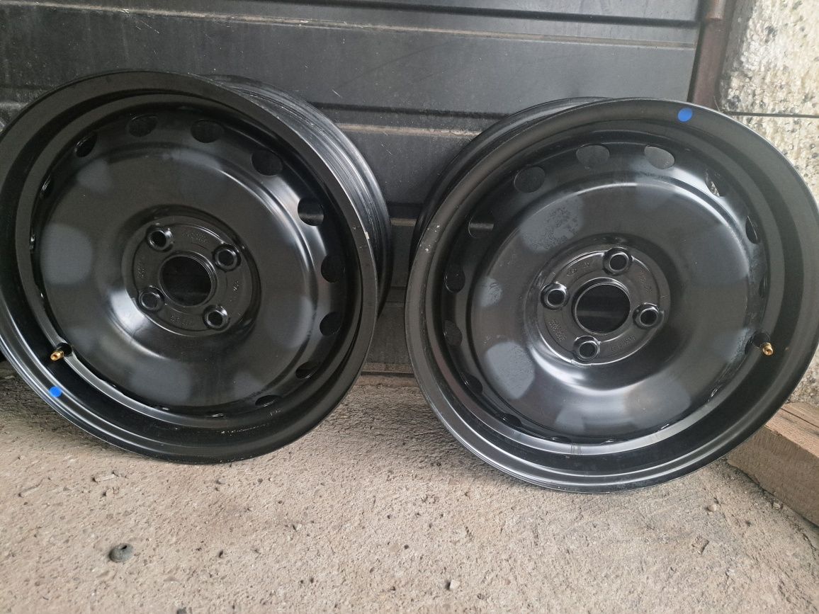 08 TSM komplet felg stalowych 4x100 et47 6x15 54.1 Opel Hyundai