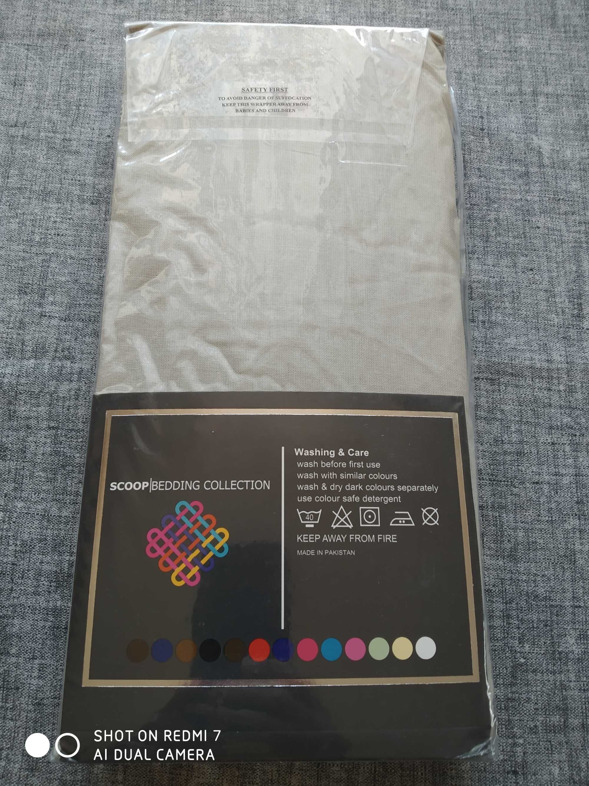 Prześcieradło nowe 90x190cm szare