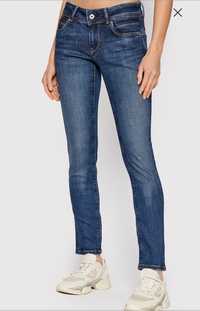 Pepe Jeans London, damskie spodnie rurki, slim fit, rozmiar 26/32.