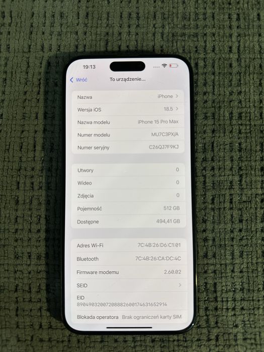 iPhone 15 pro max 512 GB